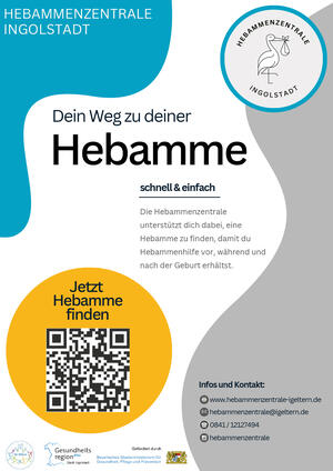 Bild vergr&ouml;&szlig;ern: Infoplakat der Hebammenzentrale Ingolstadt