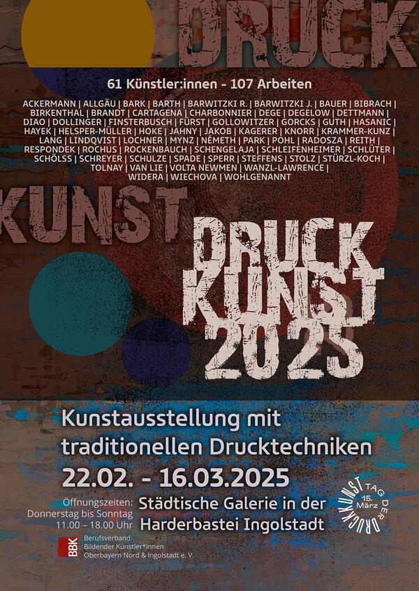 Bild vergr&ouml;&szlig;ern: Plakat Druckkunstausstellung BBK