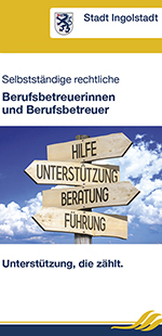 Selbst&auml;ndige rechtliche Berufsbetreuerinnen und Berufsbetreuer - Faltblatt