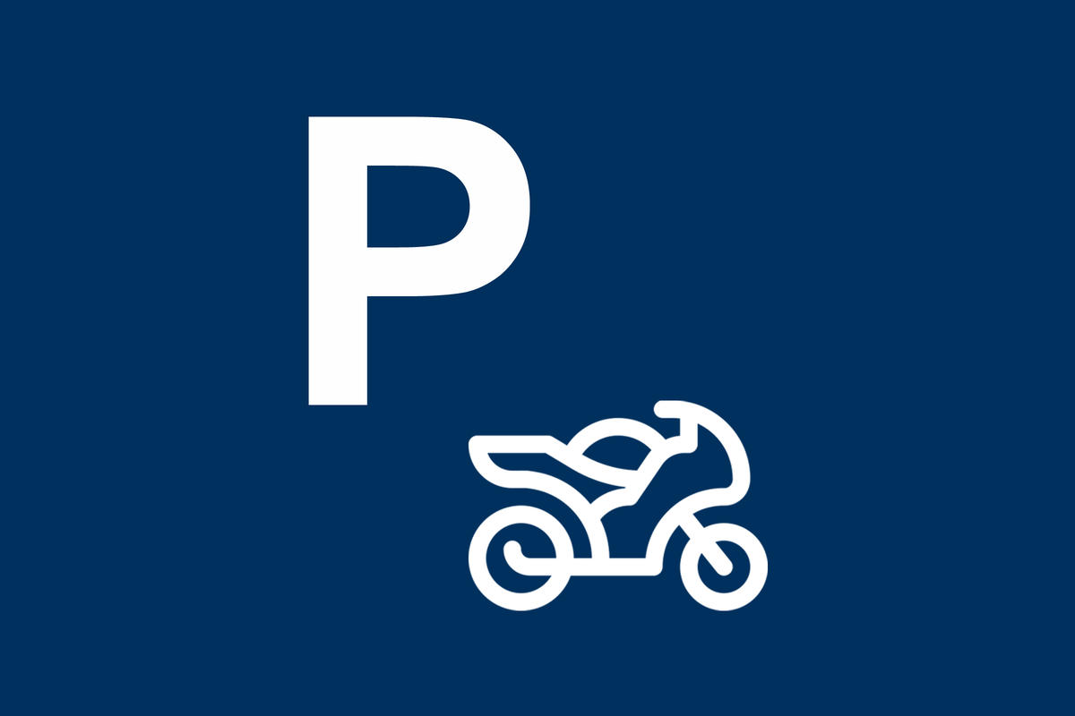 Sonderparkplatz Motorr&auml;der - Symbolbild