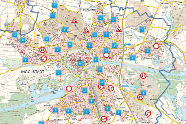 Aktuelle Stra&szlig;enbaustellen in Ingolstadt