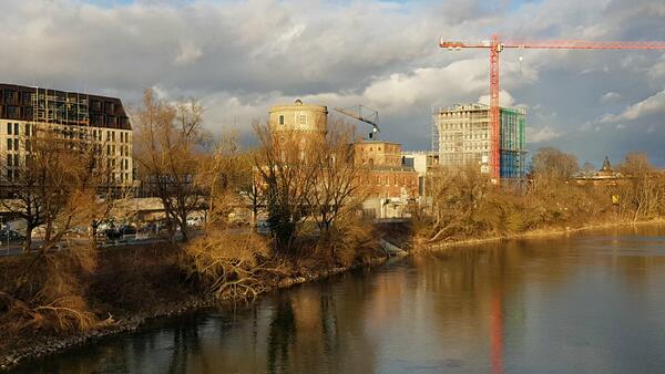 Blick von der Fu&szlig;g&auml;ngerbr&uuml;cke 