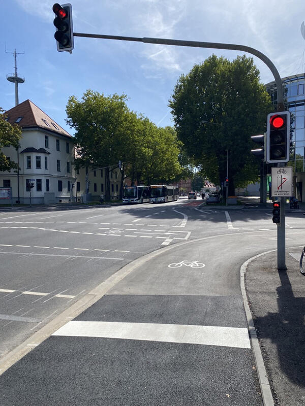 Errichtung einer Fahrradableitung an der Harderstra&szlig;e