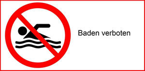 Bild vergr&ouml;&szlig;ern: Gesundheit - Badegew&auml;sser - Baden verboten